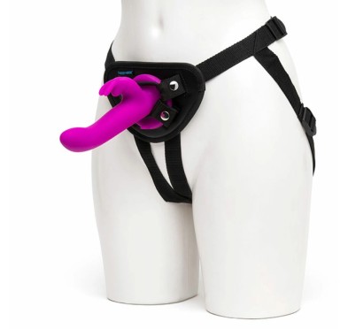 Strap-on z penisem - Happy Rabbit Vibrating Strap-On Harness Set Purple